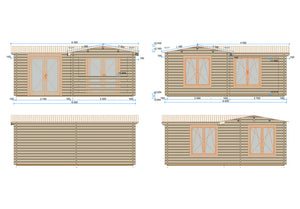 Shire Suzy 18x18 44mm Log Cabin