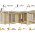 Shire Suzy 18x18 44mm Log Cabin