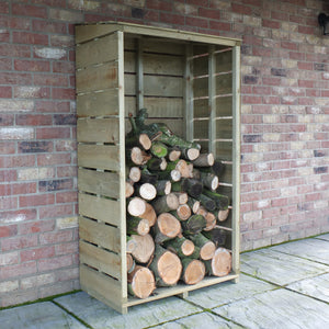 Shire Tall Wall Log Store - Sawn Timber - Pressure Treated