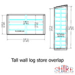 Shire Tall Wall Log Store - Sawn Timber - Pressure Treated