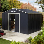 Rowlinson 10×8 Trentvale Metal Apex Shed – Dark Grey