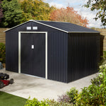 Rowlinson 10×8 Trentvale Metal Apex Shed – Dark Grey