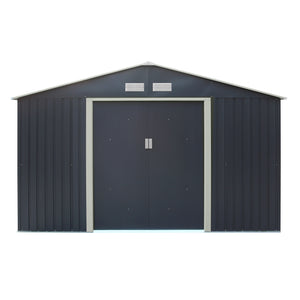 Rowlinson 10×8 Trentvale Metal Apex Shed – Dark Grey