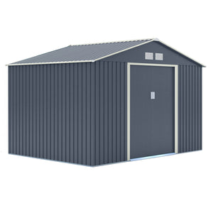 Rowlinson 10×8 Trentvale Metal Apex Shed – Dark Grey