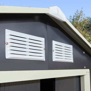 Rowlinson 6×4 Trentvale Metal Apex Shed – Dark Grey