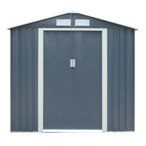 Rowlinson 6×4 Trentvale Metal Apex Shed – Dark Grey