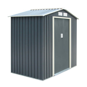 Rowlinson 6×4 Trentvale Metal Apex Shed – Dark Grey