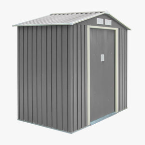 Rowlinson 6×4 Trentvale Metal Apex Shed – Light Grey