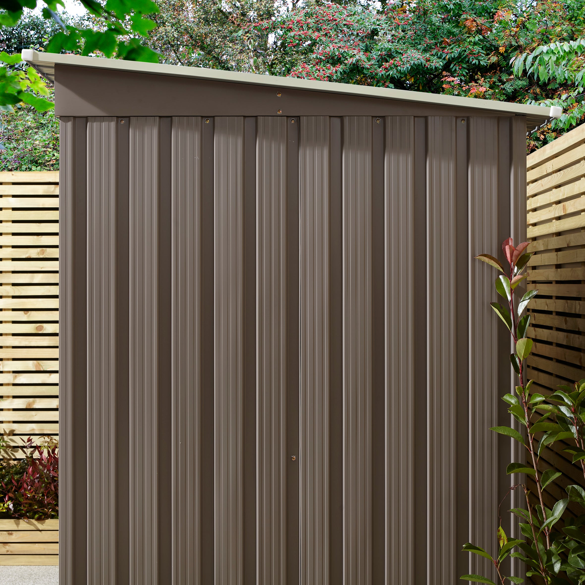 Rowlinson 6×4 Trentvale Metal Pent Shed – Light Grey