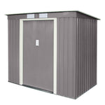 Rowlinson 6×4 Trentvale Metal Pent Shed – Light Grey