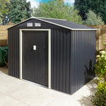 Rowlinson 8×6 Trentvale Metal Apex Shed – Dark Grey