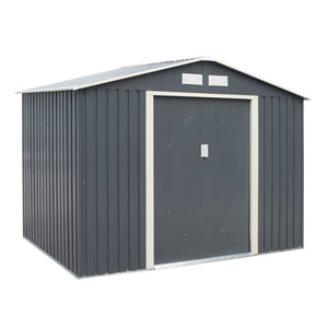 Rowlinson 8×6 Trentvale Metal Apex Shed – Dark Grey