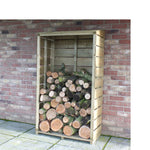 Shire Tall Wall Log Store – Sawn Timber, Pressure-Treated Firewood Storage | Garden Life Stores