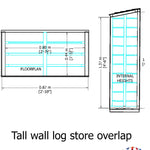 Shire Tall Wall Log Store – Sawn Timber, Pressure-Treated Firewood Storage | Garden Life Stores