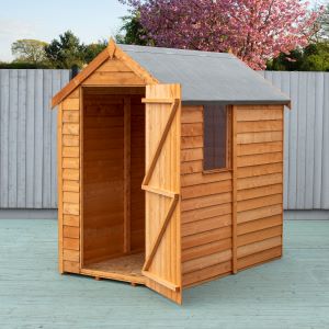 Shire Overlap Dipped Apex Wooden Garden Shed With Window 6x4 - Garden Life Stores. 