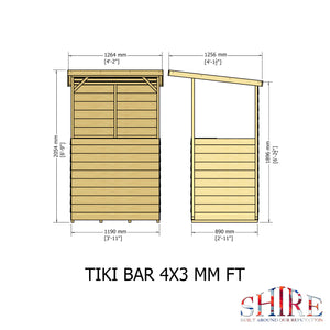 Shire Tiki Garden Bar Shed 4x3