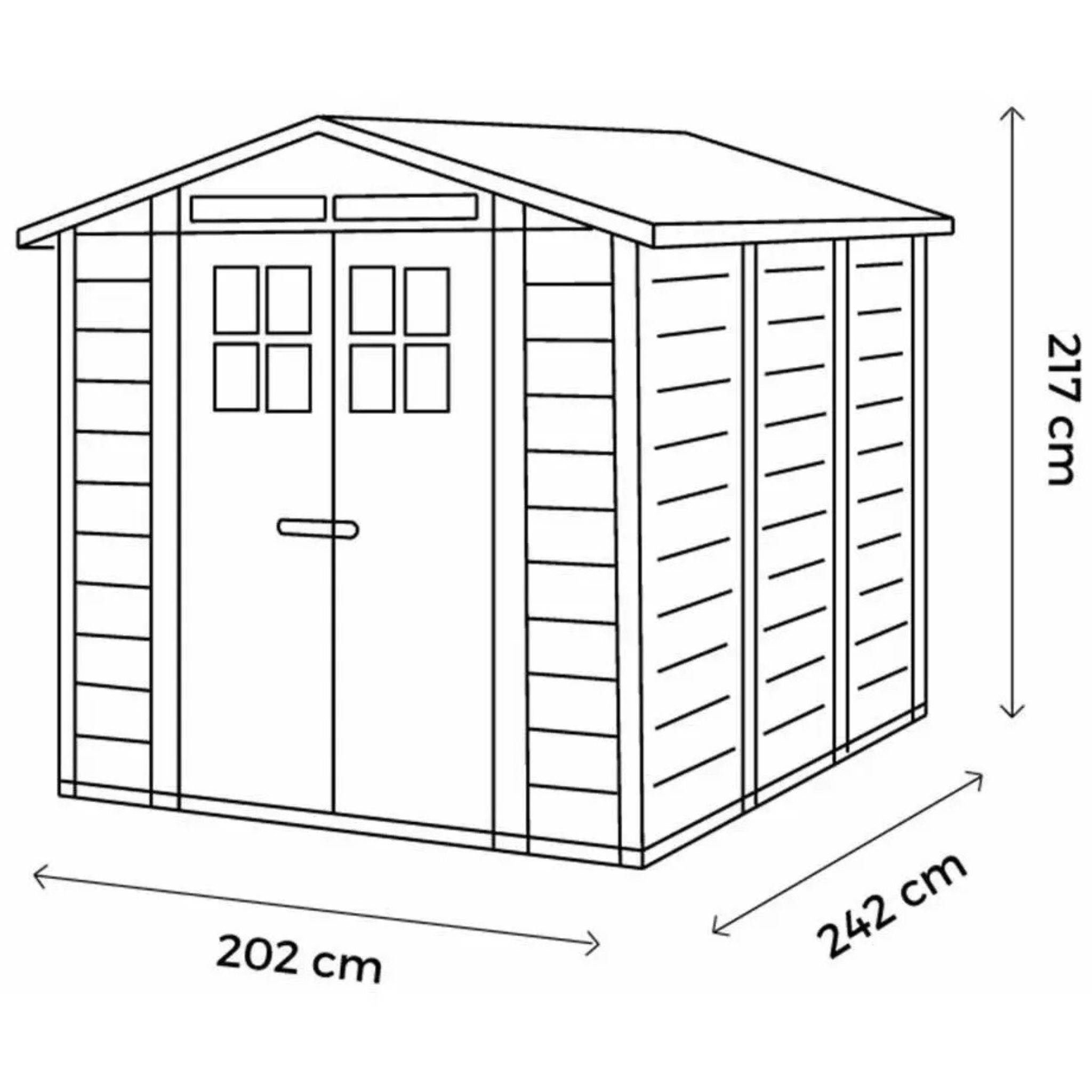 Shire Tuscany EVO 240 Shed 7 x 8 ft