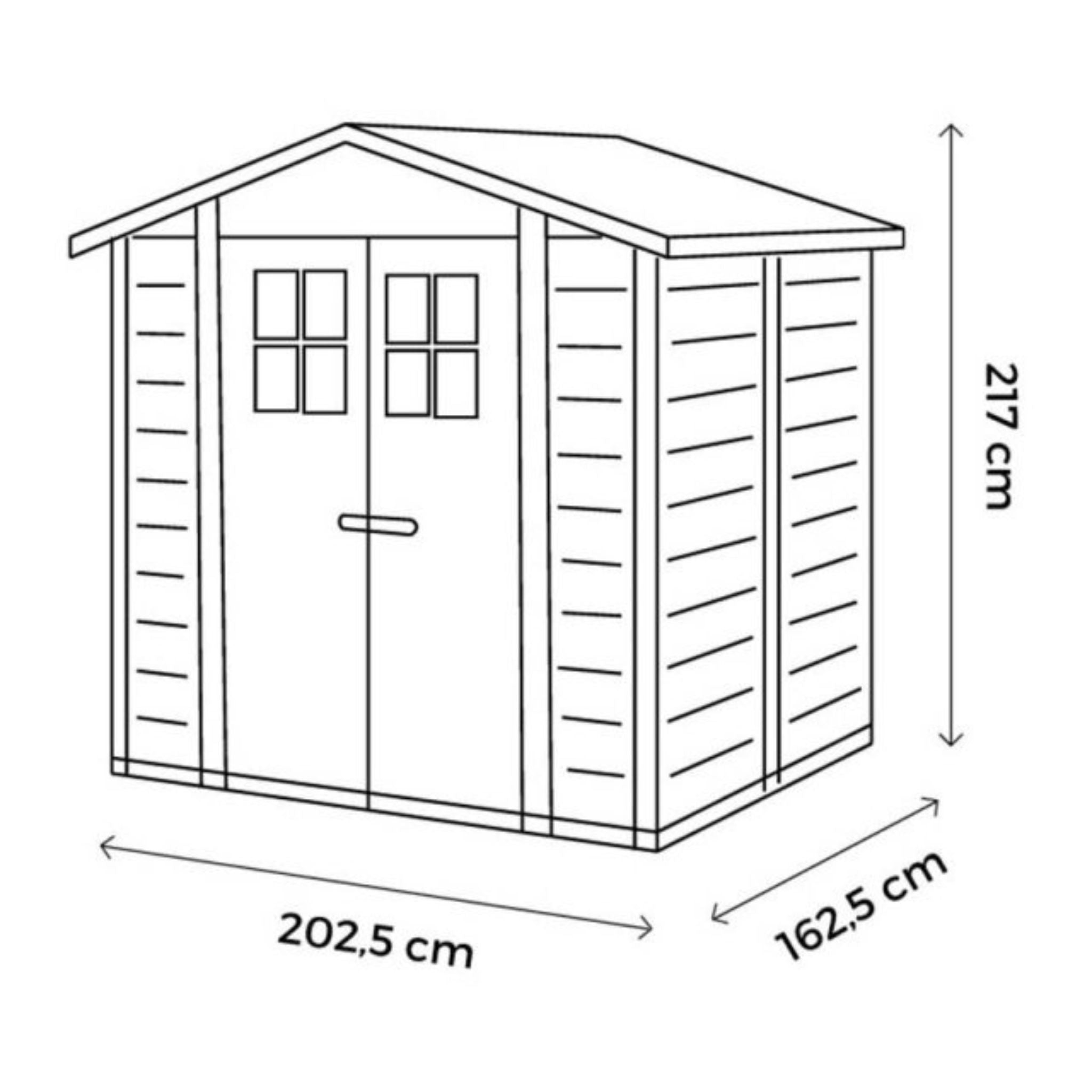 Shire Tuscany Evo Range PVC Garden Buildings Double Door Evo 200