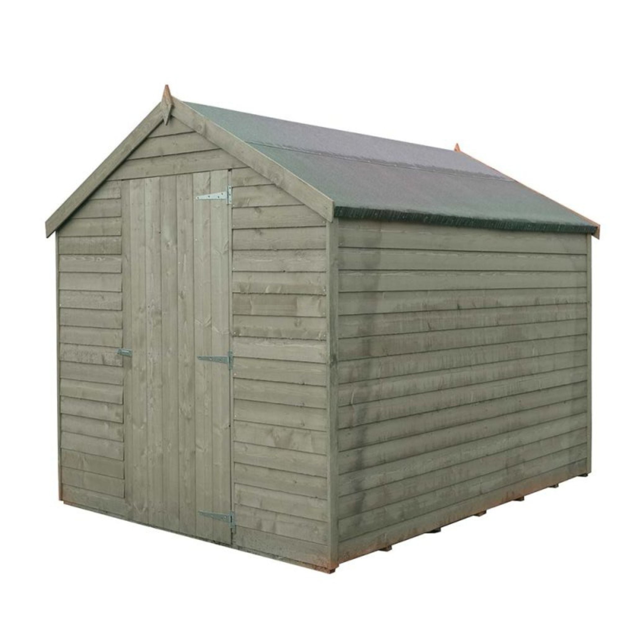 Shire Value 8 x 6 Single Door Overlap Pressure Treated Garden Shed Garden Life Stores