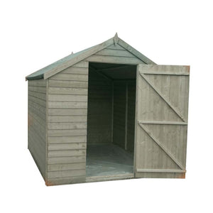 Shire Value 8 x 6 Single Door Overlap Pressure Treated Garden Shed Garden Life Stores