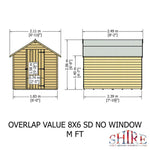 Shire Value 8 x 6 Single Door Overlap Pressure Treated Garden Shed Garden Life Stores