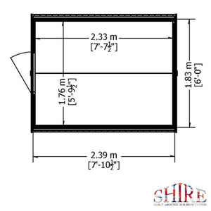 Shire Value 8 x 6 Single Door Overlap Pressure Treated Garden Shed Garden Life Stores