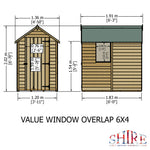 Shire Overlap Dipped Apex Wooden Garden Shed With Window 6x4 - Garden Life Stores. 