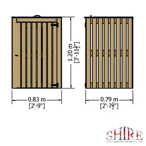 Shire Single Wheelie Bin Store