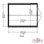 Shire Warwick Shed Double Door 8x6 Garden Life Stores