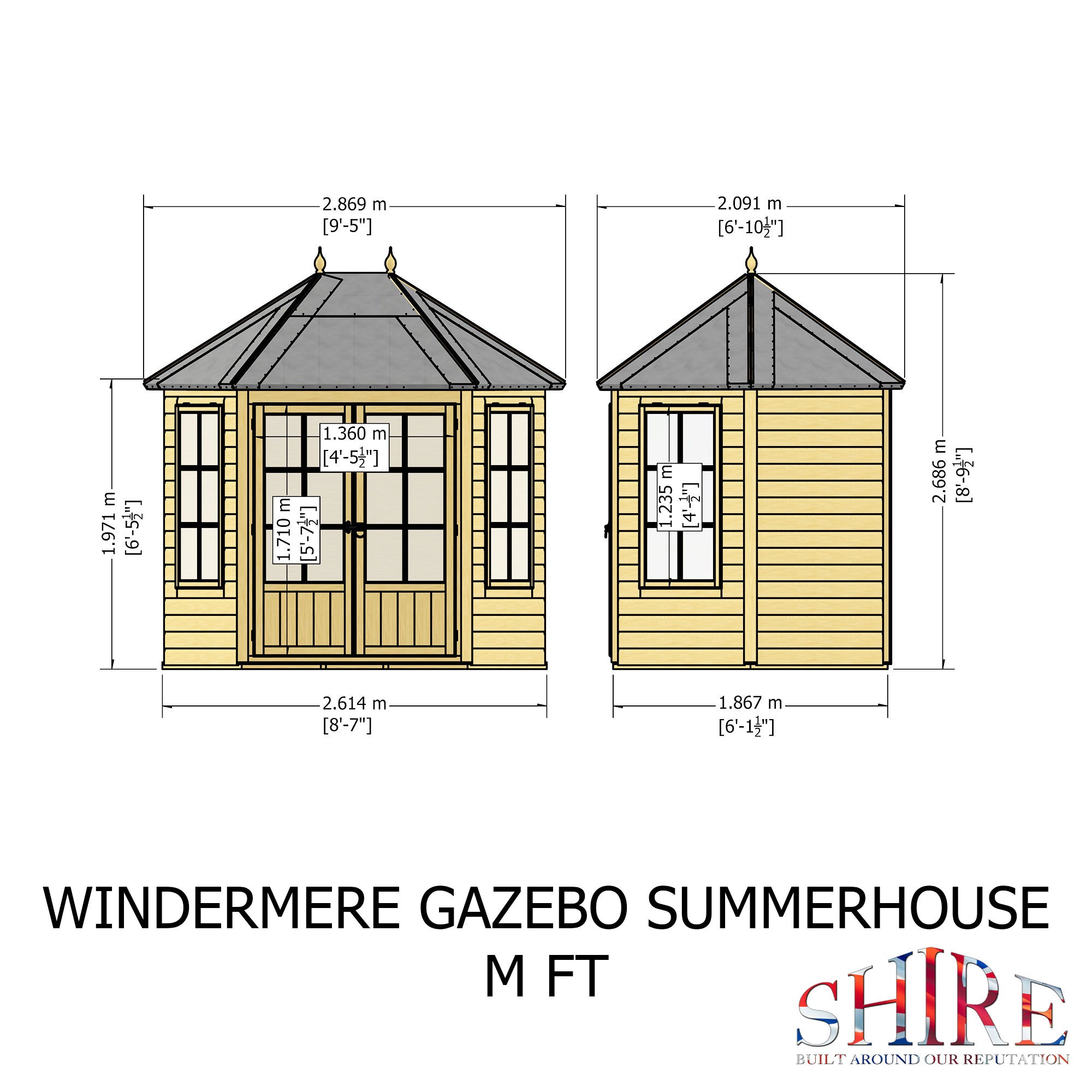 Shire Windermere 8x6 Summerhouse – Elegant & Spacious Garden Retreat | Garden Life Stores