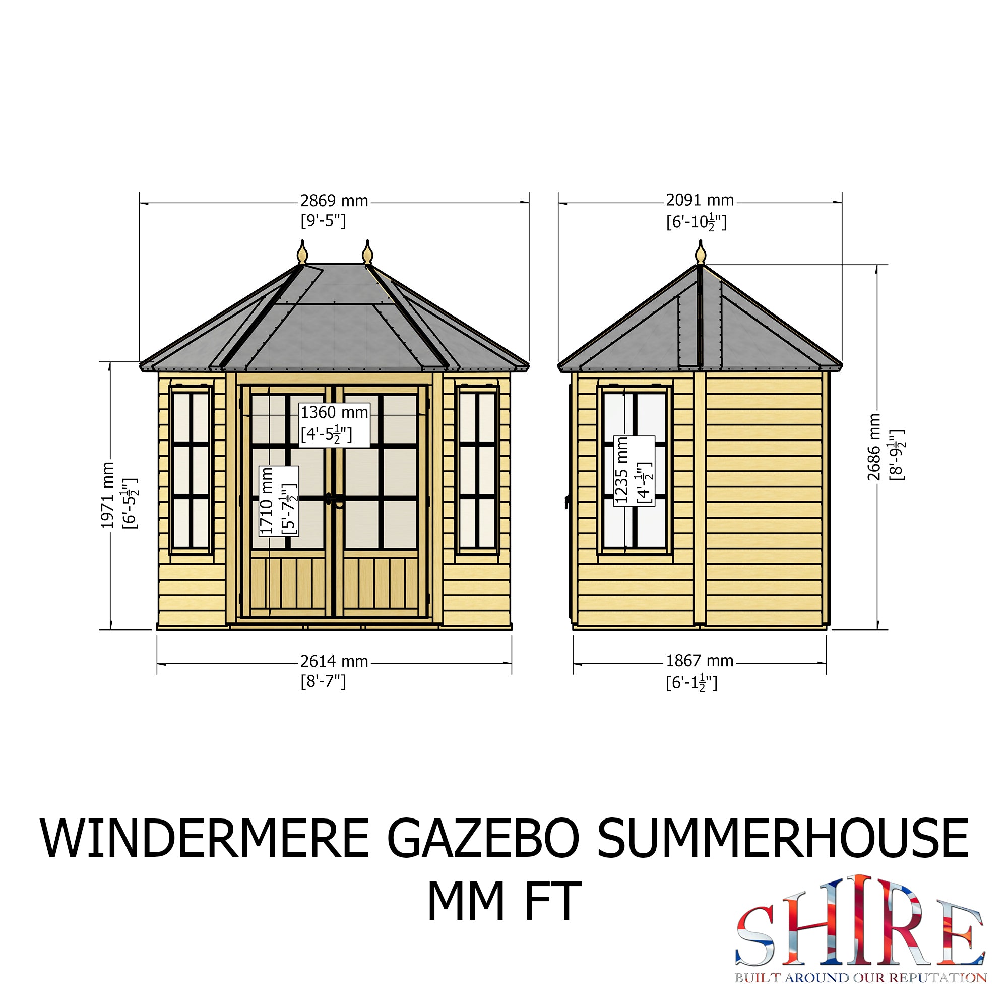 Shire Windermere 8x6 Summerhouse – Elegant & Spacious Garden Retreat | Garden Life Stores