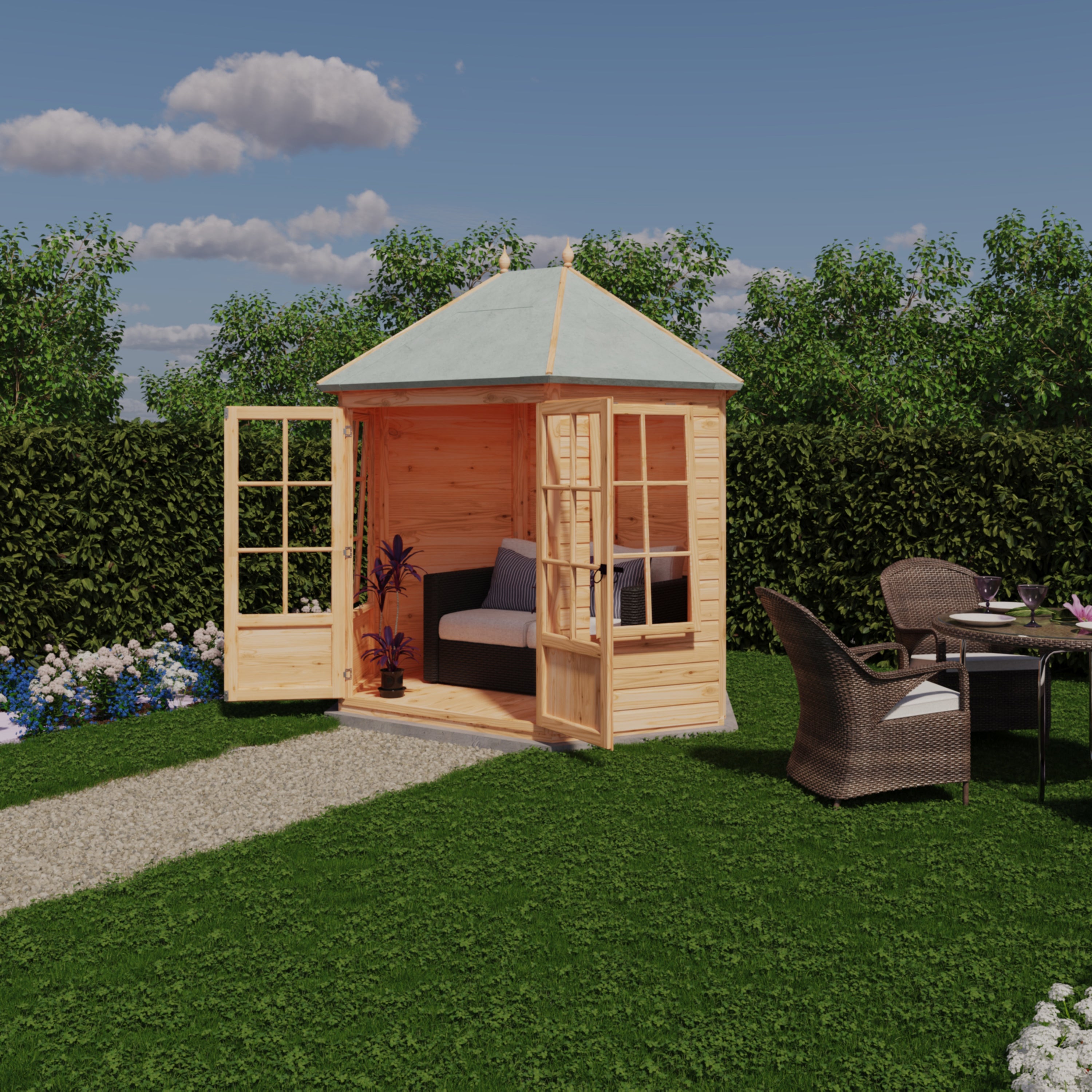 Shire Windermere 8x6 Summerhouse – Elegant & Spacious Garden Retreat | Garden Life Stores