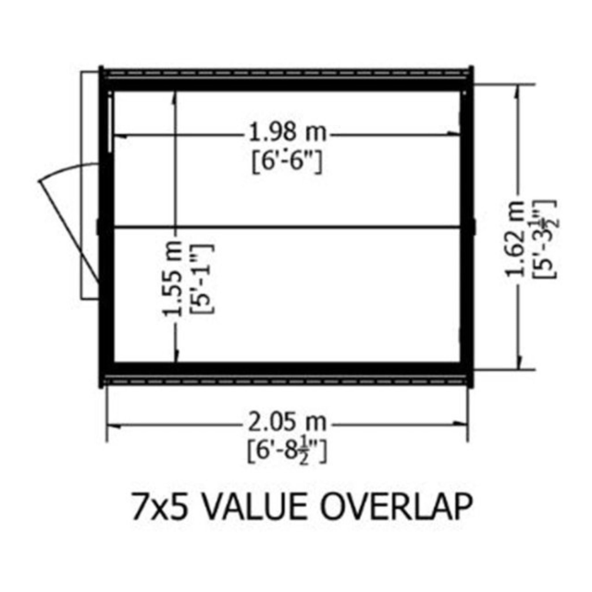 Shire Wooden Pressure Treated Super Value Overlap Single Door 7x5 Garden Life Stores