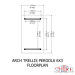 SHIRE ARCH TRELLIS PRESSURE TREATED PERGOLA 6x3