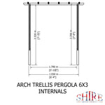 SHIRE ARCH TRELLIS PRESSURE TREATED PERGOLA 6x3