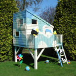 Shire Command Post with Platform Playhouse + Slide 6x4