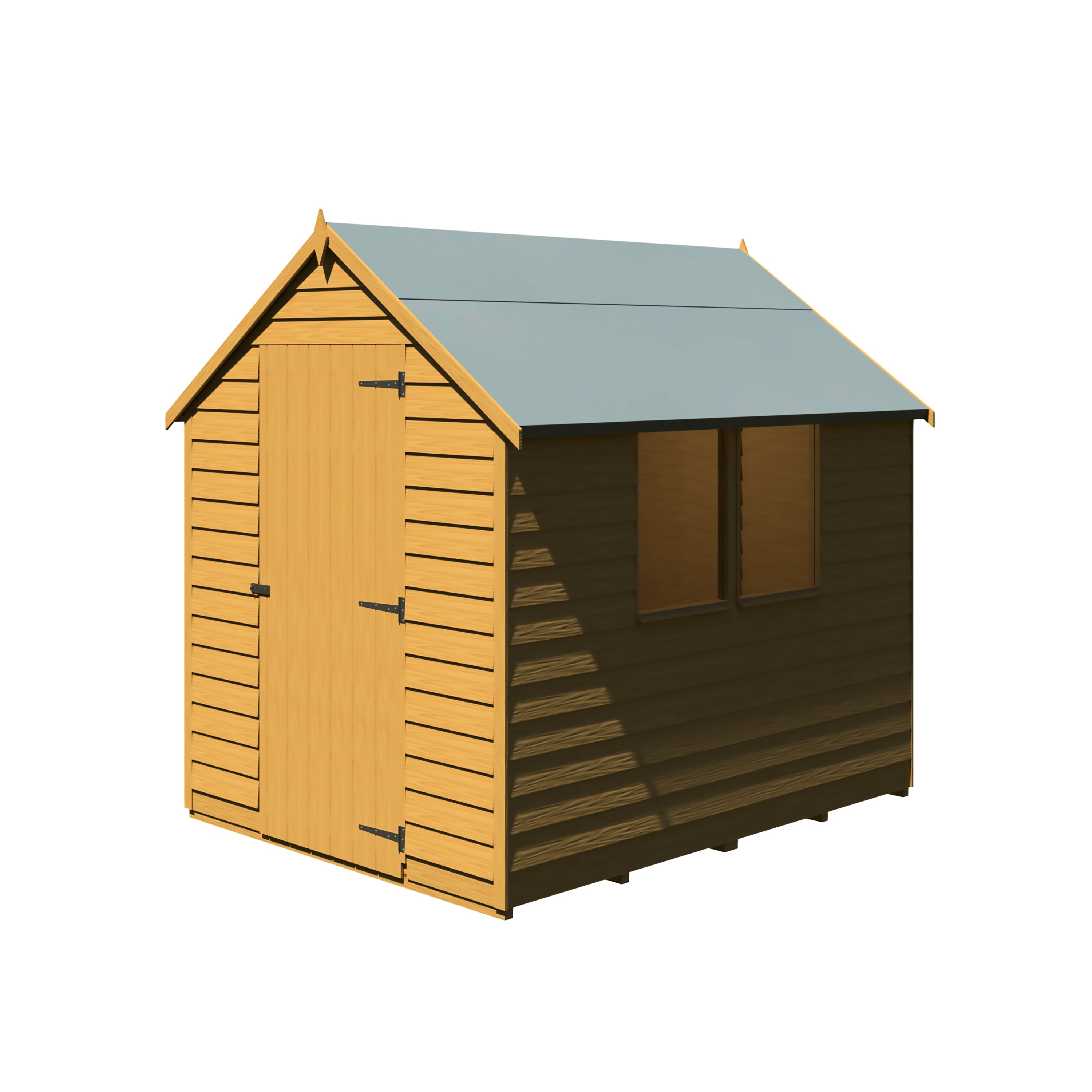 Shire Overlap Dipped Apex Wooden Garden Shed with window 7x5 - Garden Life Stores. 