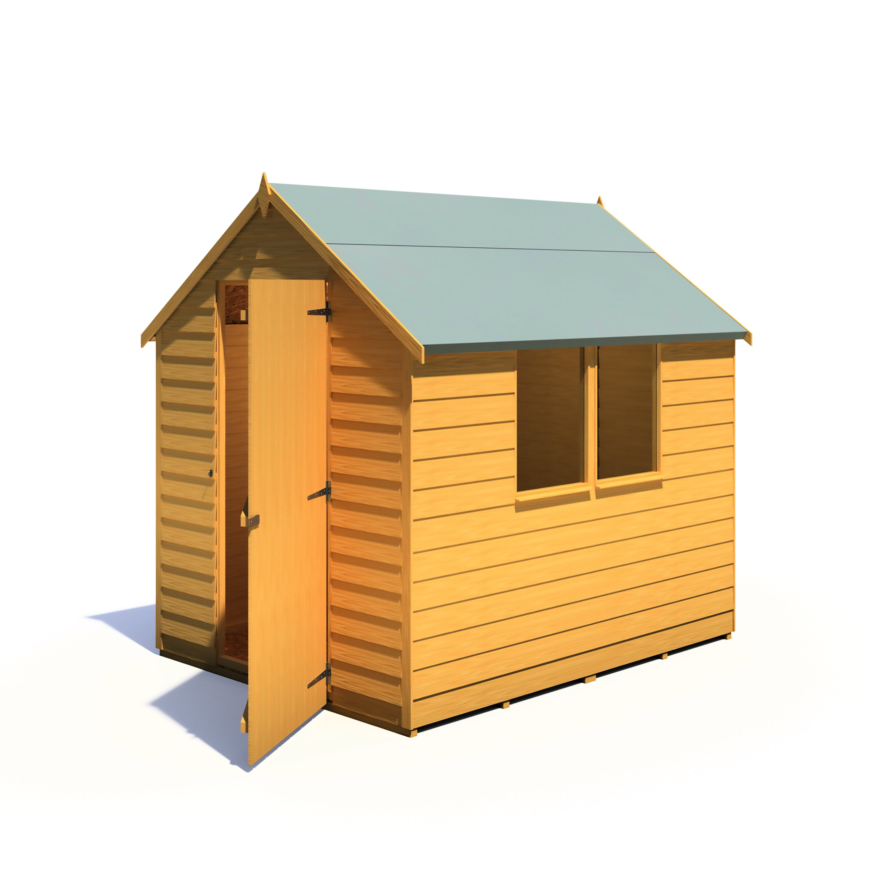 Shire Overlap Dipped Apex Wooden Garden Shed with window 7x5 - Garden Life Stores. 