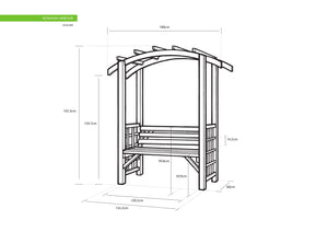 Shire Romana Pressure Treated Arbour