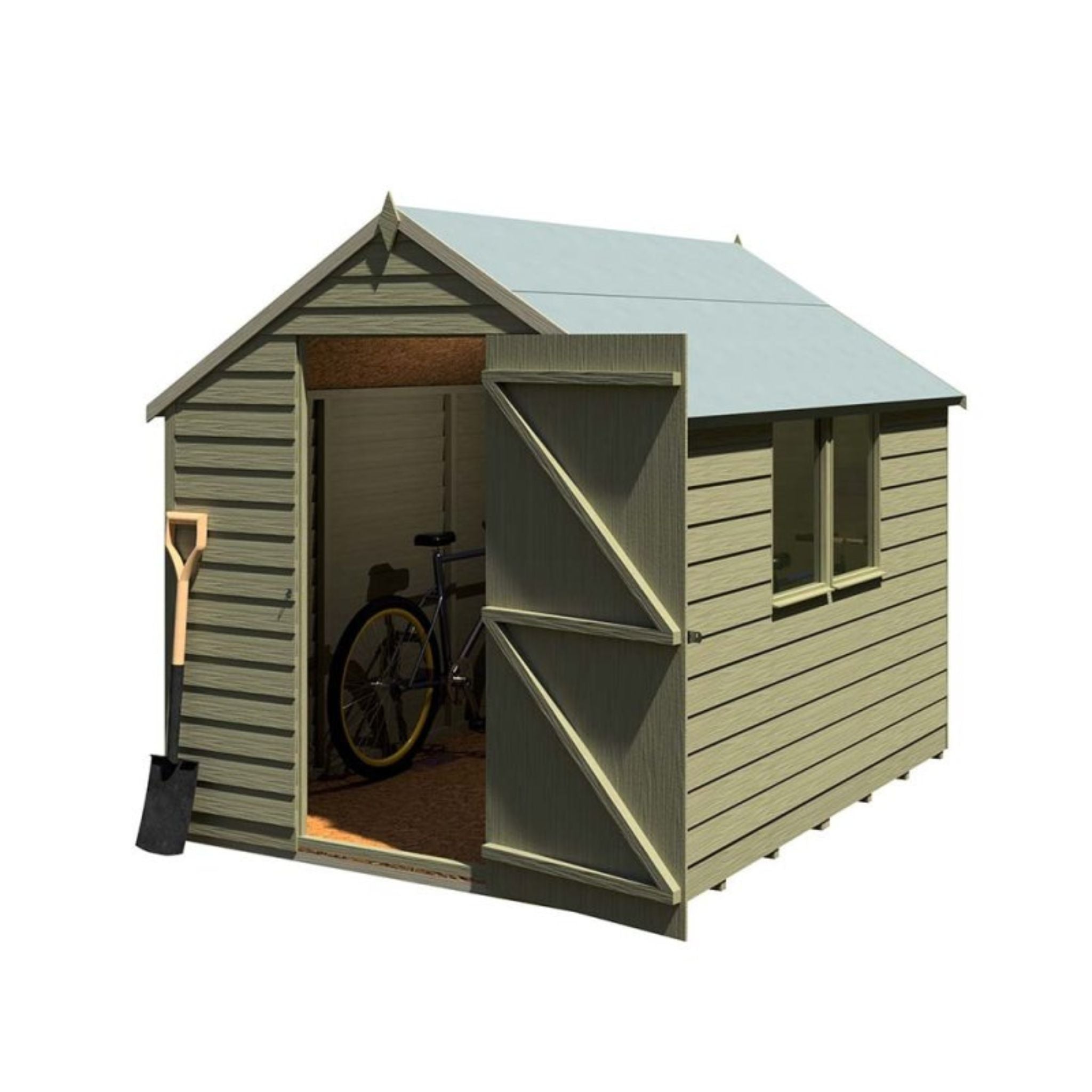 Shire Value 8 x 6 Single Door Overlap Pressure Treated Garden Shed Garden Life Stores