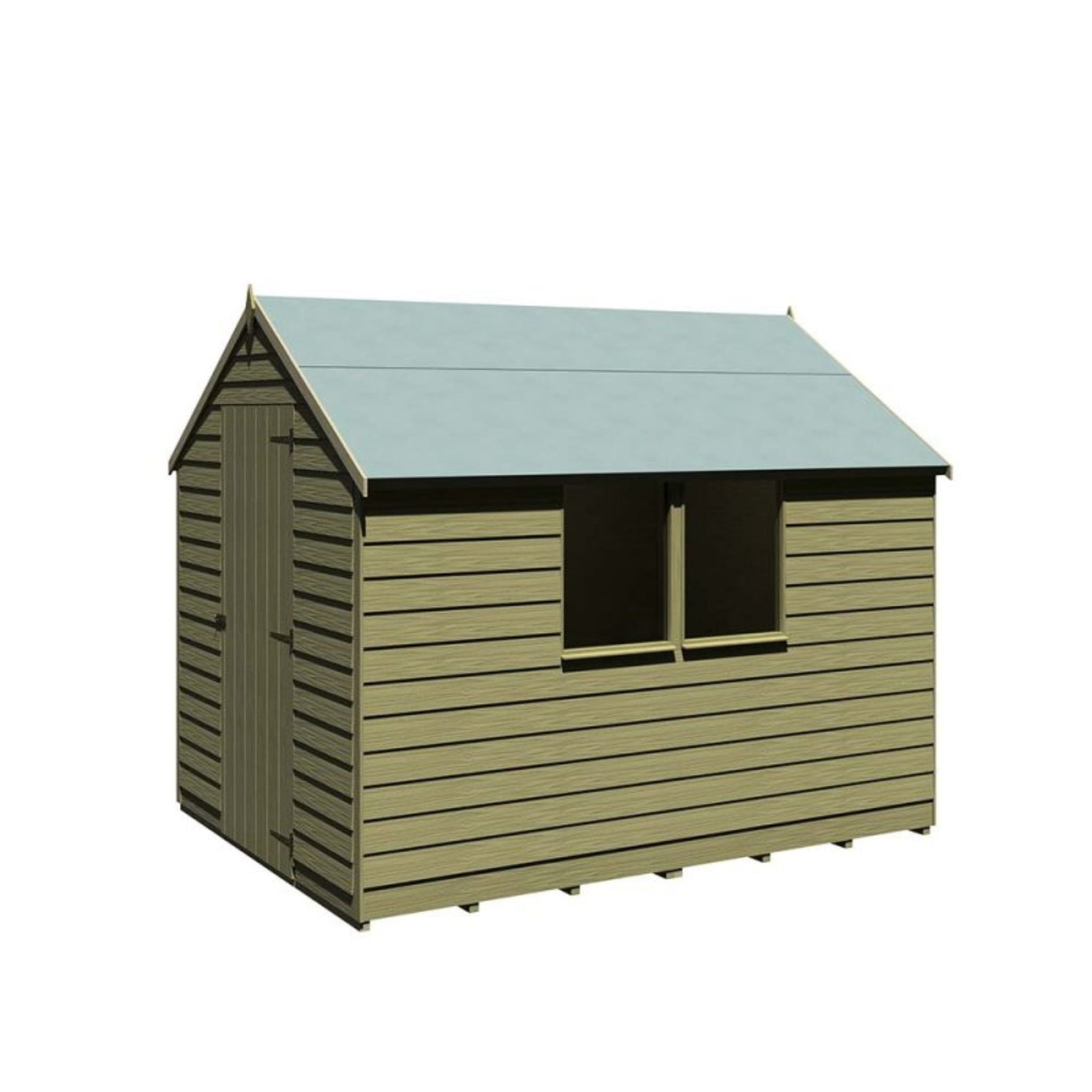 Shire Value 8 x 6 Single Door Overlap Pressure Treated Garden Shed Garden Life Stores