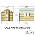 Shire Value 8 x 6 Single Door Overlap Pressure Treated Garden Shed Garden Life Stores