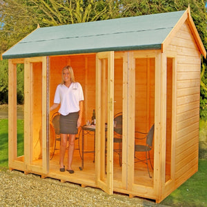 Shire Blenhiem Wooden Garden Summerhouses 10 x 6, 10 x 8 - Garden Life Stores. 