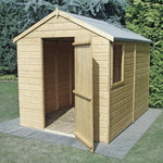 Shire Durham Wooden Pressure Treated Shiplap Shed Single Door 8 x 6 - Garden Life Stores. 