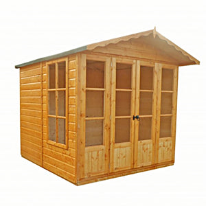 Shire Kensington Wooden Summerhouses 7 x 7 - Garden Life Stores. 