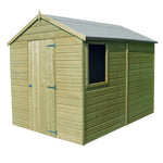 Shire Durham Wooden Pressure Treated Shiplap Shed Single Door 8 x 6 - Garden Life Stores. 