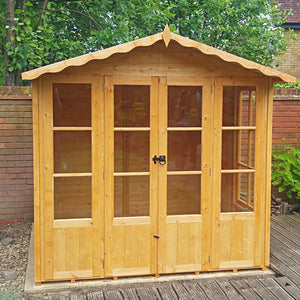 Shire Kensington Wooden Summerhouses 7 x 7 - Garden Life Stores. 