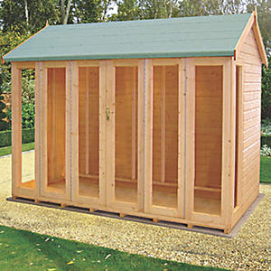 Shire Blenhiem Wooden Garden Summerhouses 10 x 6, 10 x 8 - Garden Life Stores. 