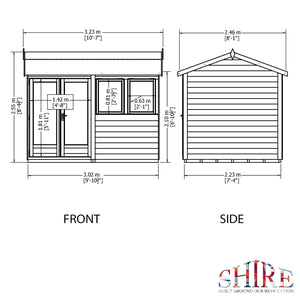 Shire Garden Studio / Office Wooden Summerhouses 12x7