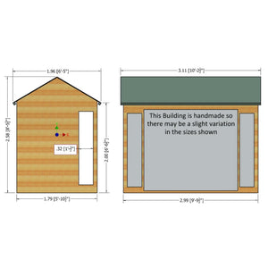 Shire Blenhiem Wooden Garden Summerhouses 10 x 6, 10 x 8 - Garden Life Stores. 